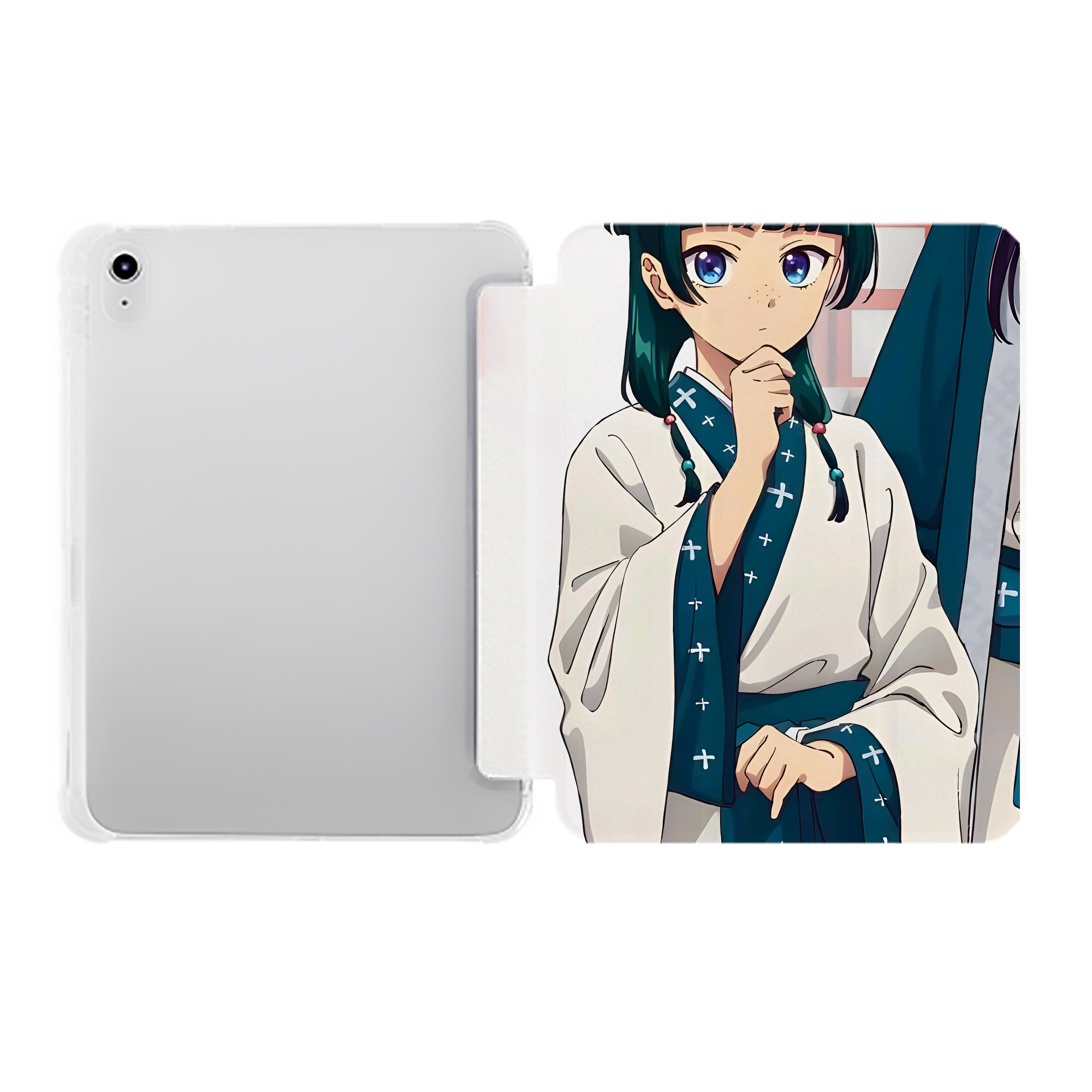 （画像用） 薬屋のひとりごと The Apothecary Diaries IPad ケース ペン収納付き 三つ折りスタンド PUレザー×シリコン 対応機種9.5/10.5/10.9インチ